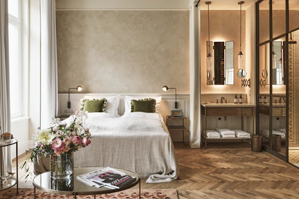 The Deluxe room has a Parisian feel.