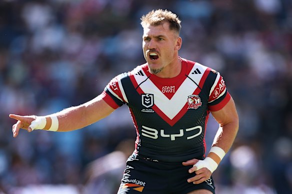Roosters edge backrower Angus Crichton.