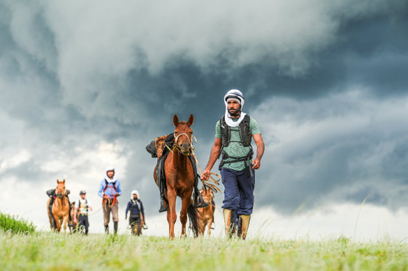 Riders were permitted to be on the horse between the hours of 7am and 7pm with penalties for competitors who didn’t comply. Pictured is competitor Omer Hayat Khan.