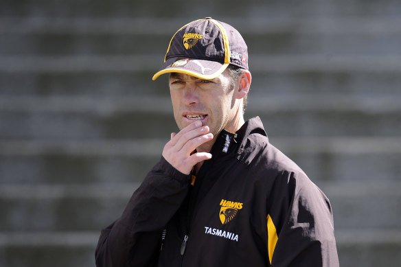 Expect the unexpected: Alastair Clarkson in his early days as Hawthorn coach.