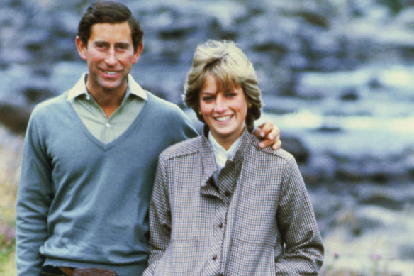 Prince Charles and Princess Diana pose together at Balmoral in 1981.