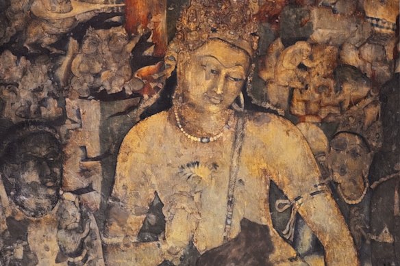 A mural in Ajanta.
