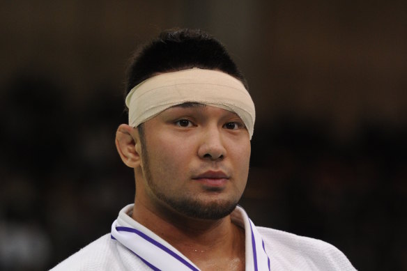 Kayhan Takagi in 2015 at the All Japan Judo Championships.