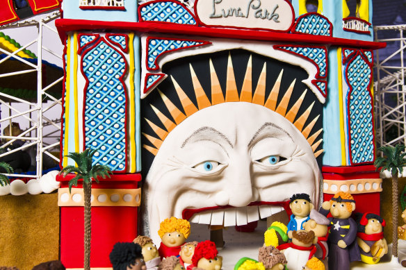 Luna Park was one of the Melbourne landmarks depicted in the Gingerbread Village. 