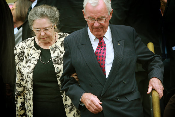 Bill Hayden with his wife Dallas in 2008.