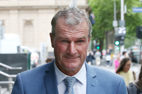 Darren Weir arrives at the Melbourne Country Court on Friday.