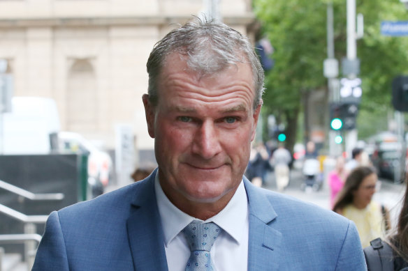 Darren Weir arrives at the Melbourne Country Court in February.