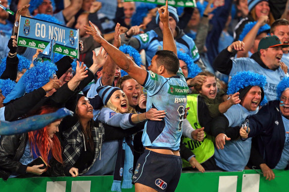 Jarryd Hayne's solo celebrations in 2014 were emblematic of a 'me-first' culture that had developed in the NSW team, according to several former Origin greats.