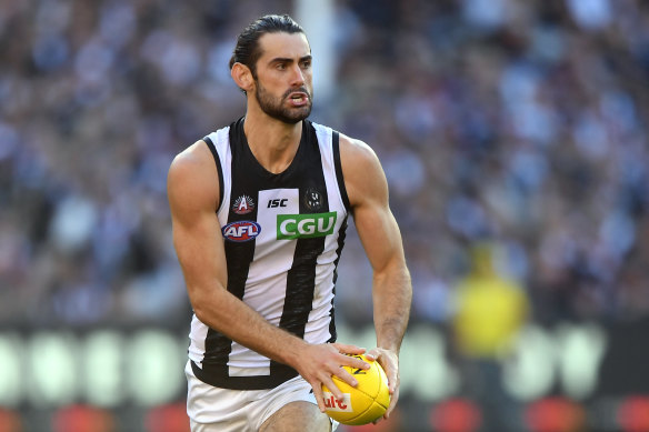 Brodie Grundy of the Magpies.