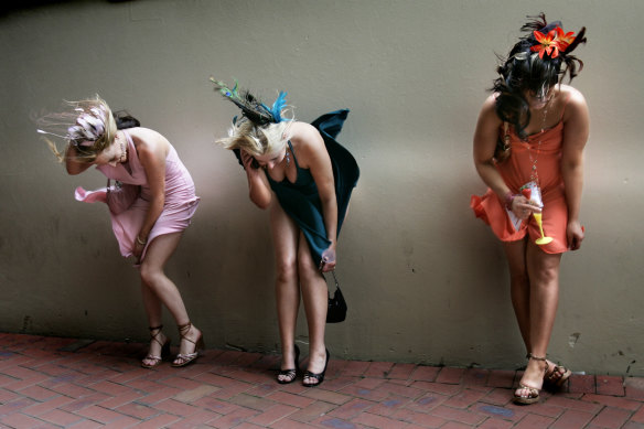 A Walkley award-winning image by former The Age photographer Angela Wylie on Oaks Day 2005.