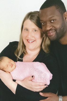 Ms Penno and Ngoni Mpofu with Anaishe when she was a baby.