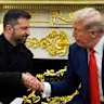 President Donald Trump and Ukraine’s President Volodymyr Zelensky in the Oval Office.
