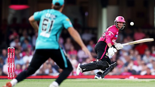 The clash between the Heat and the Sixers at the SCG on Thursday.