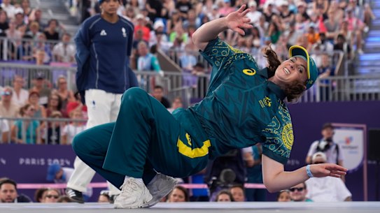Raygun competing at the Paris Olympics.