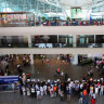 The arrivals hall at Bali’s airport.