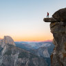 Kids watch as man sits on terrifying Yosemite ledge for Instagram stunt