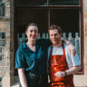 Mark Hannell and Rebecca Baker outside their new restaurant Reed House.