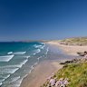Perranporth Beach on the north coast of Cornwall.