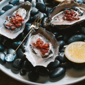 Oysters on the menu.