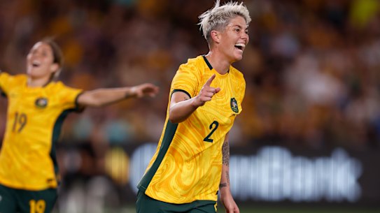 Michelle Heyman, 35, scored four goals against Uzbekistan