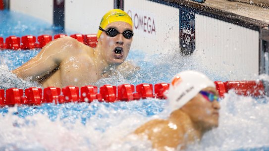Mack Horton and Sun Yang clash at the Rio Games.