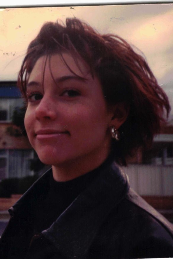 The author as a teen in the mid-1980s, when she met a 26-year-old man who seemed “amused” at their first meeting.