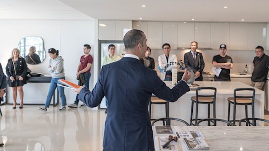 Four buyers registered to bid on the sub-penthouse, and three competed.