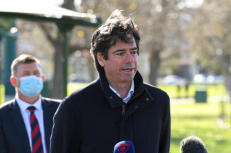 Gillon McLachlan is preparing contingency plans for if the grand final can’t be played at the MCG.