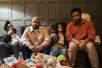 Atlanta’s third season brings the gang to Europe. From left: Brian Tyree Henry, LaKeith Stanfield, Zazie Beetz and Donald Glover.