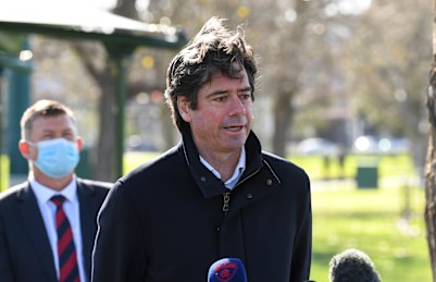 Gillon McLachlan is preparing contingency plans for if the grand final can’t be played at the MCG.