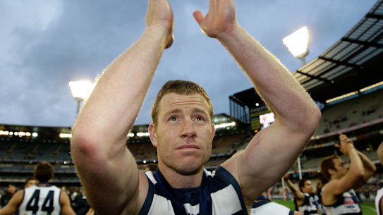 Steve Johnson’s goalkicking prowess made him a fan favourite at Geelong.