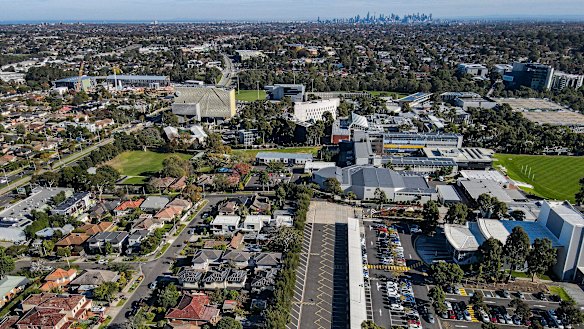 An aerial shot of the Mount Scopus Burwood campus.