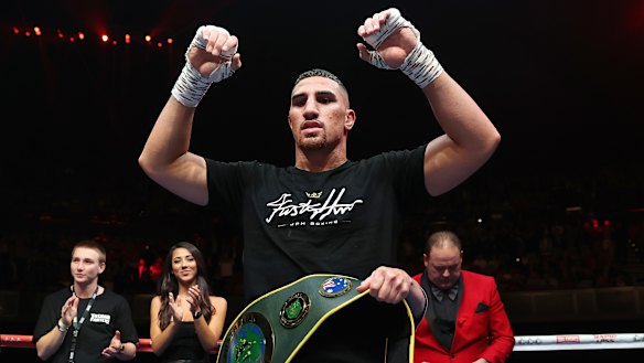 Justis Huni after his win on Wednesday