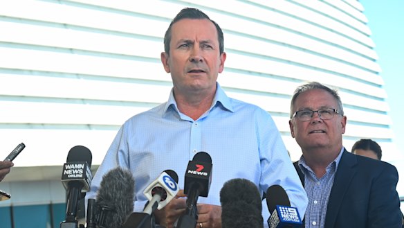 WA Premier Mark McGowan with Culture and the Arts Minister David Templeman.