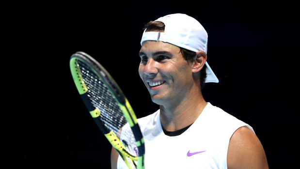 Rafael Nadal is optimistic he will overcome an abdominal issue in time for the finals.