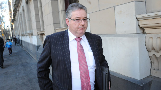 Jim O'Brien, the former head of the Purana taskforce, outside the Supreme Court in 2012 after Mokbel was jailed. 