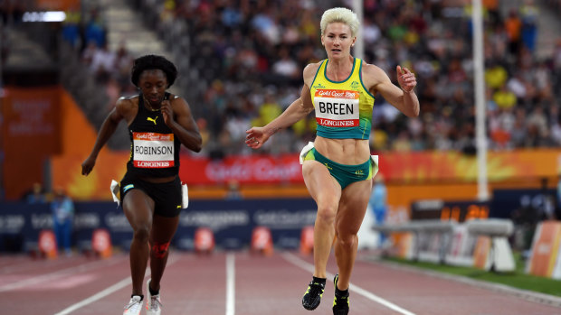 Melissa Breen in action at the Commonwealth Games on the Gold Coast last April.