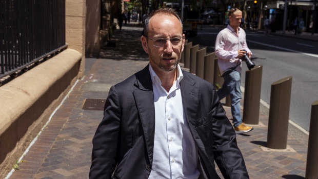 ClubsNSW chief executive Josh Landis leaves NSW Parliament House after meeting with Premier Dominic Perrottet last year.