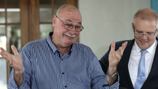 Great Barrier Reef Special Envoy and Leichhardt MP Warren Entsch with Prime Minister Scott Morrison in Cairns last year. 