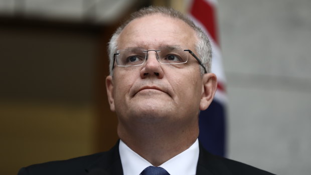Prime Minister Scott Morrison on Friday, heading into the election leading a minority government.