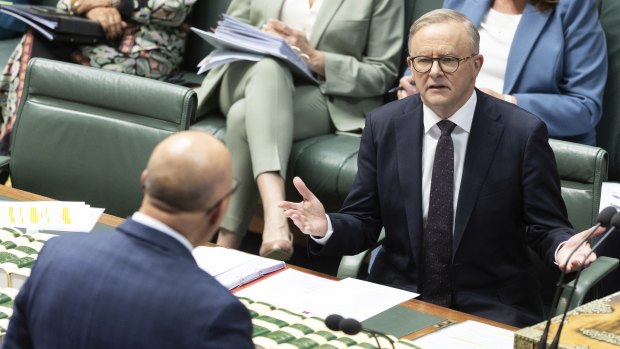 Opposition leader Peter Dutton traded blows with Prime Minister Anthony Albanese during question time.