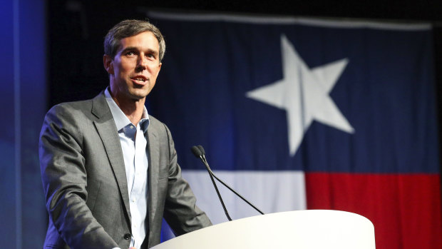 Beto O'Rourke, who is running for the US Senate, speaks during the general session at the Texas Democratic Convention in Fort Worth, Texas.