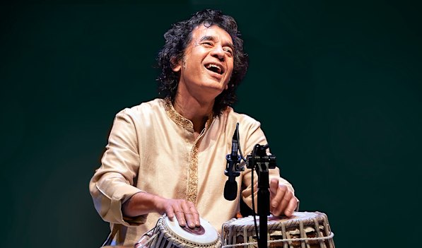 Zakir Hussain blends the two great strains of Indian classical music.