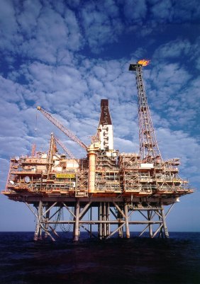 Woodside's Goodyn A offshore gas production platform in the North West Shelf (NWS) gas project, which at one point produced a third of Australia's oil and half of its natural gas.
