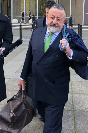 Rohan Arnold's defence barrister Jack Pappas leaving the Supreme Court on Thursday.