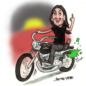 Senator Lidia Thorpe makes her Greens getaway.