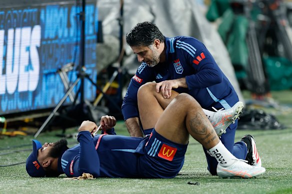 Payne Haas was on light duties leading into all three Origin games this year.