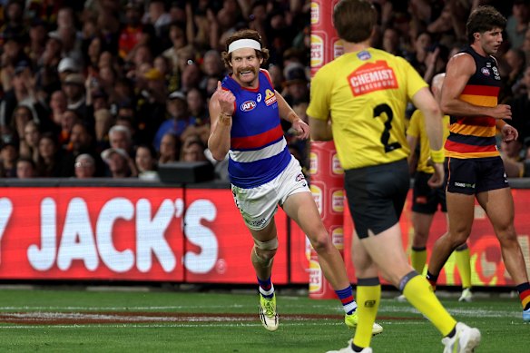 Cometh the moment, cometh the man: Oskar Baker realised every footballer’s childhood dream by slotting the match-winner.