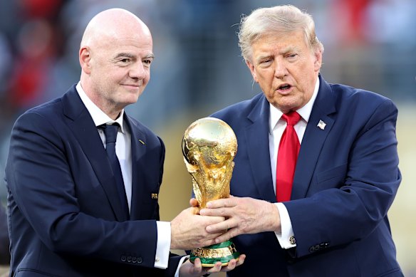 FIFA president Gianni Infantino with Donald Trump at the World Cup.