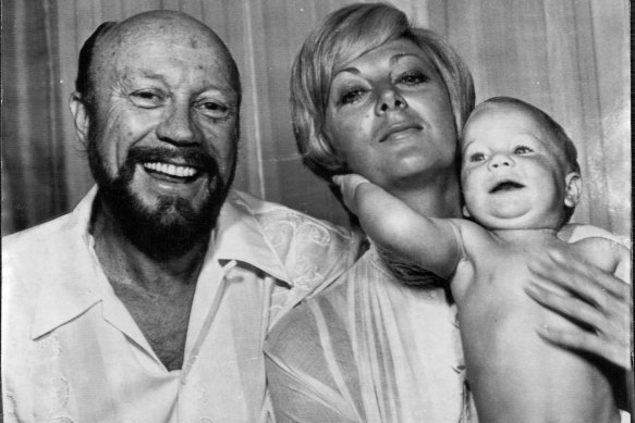 Janice McIllree with husband Eric and baby Justine in February 1973. 